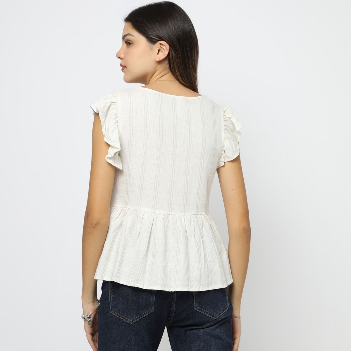 SYBILLA - Blusa Manga Corta Casual Mujer Sybilla