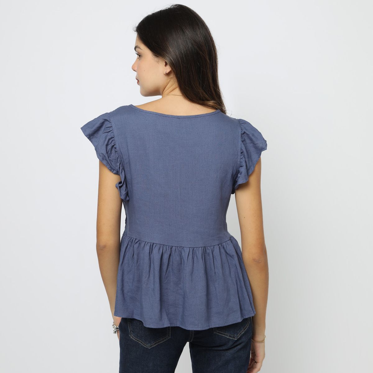 SYBILLA - Blusa Manga Corta Casual Mujer Sybilla