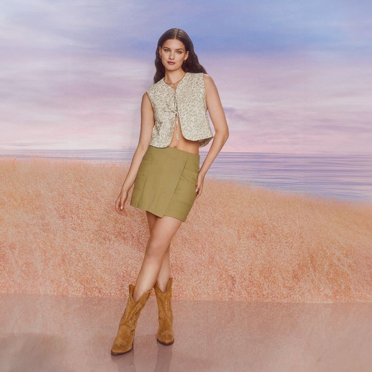 SYBILLA - Falda 100% Algodón Mujer Sybilla