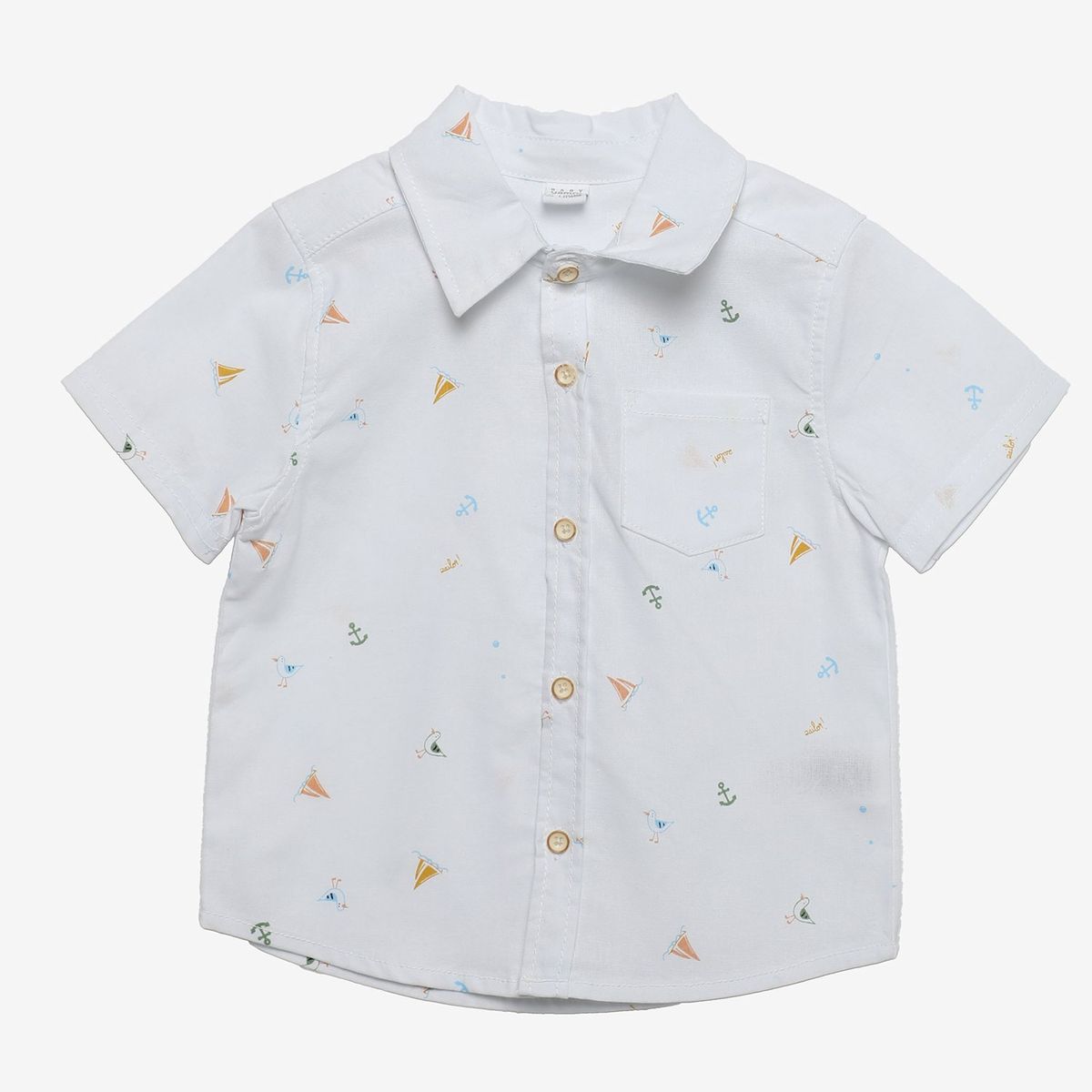 YAMP - Camisa Bebé Niño Manga Corta Algodón Yamp