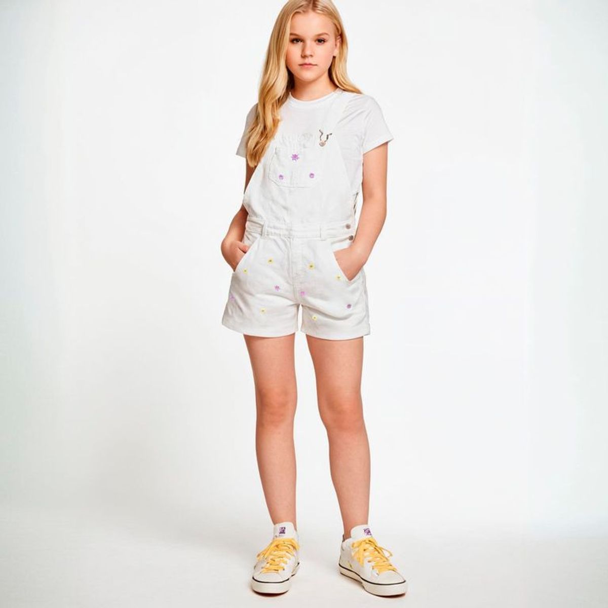 ELEVEN - Overol Eleven Niña Bordado Algodón