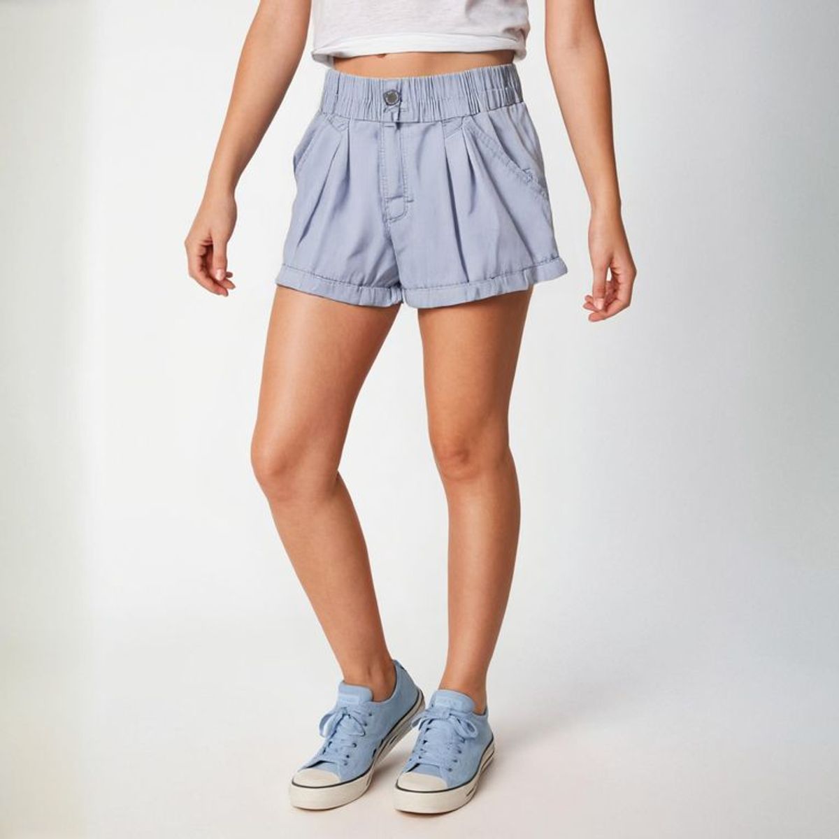 ELEVEN - Short Eleven Niña Algodón Cintura Fruncida