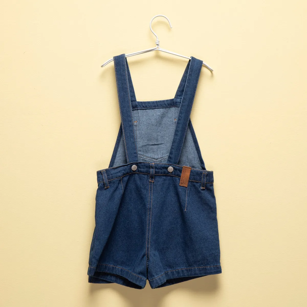 CONIGLIO - Overol Niña Coniglio Denim Shorts Con Bolsillos