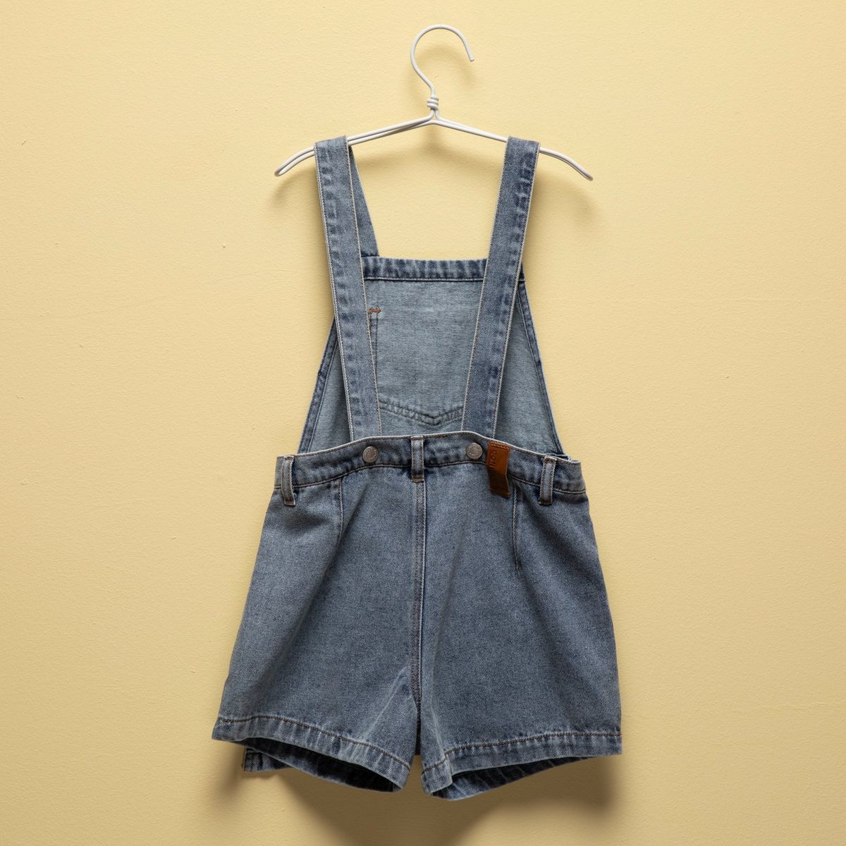 CONIGLIO - Overol Niña Coniglio Denim Shorts Con Bolsillos