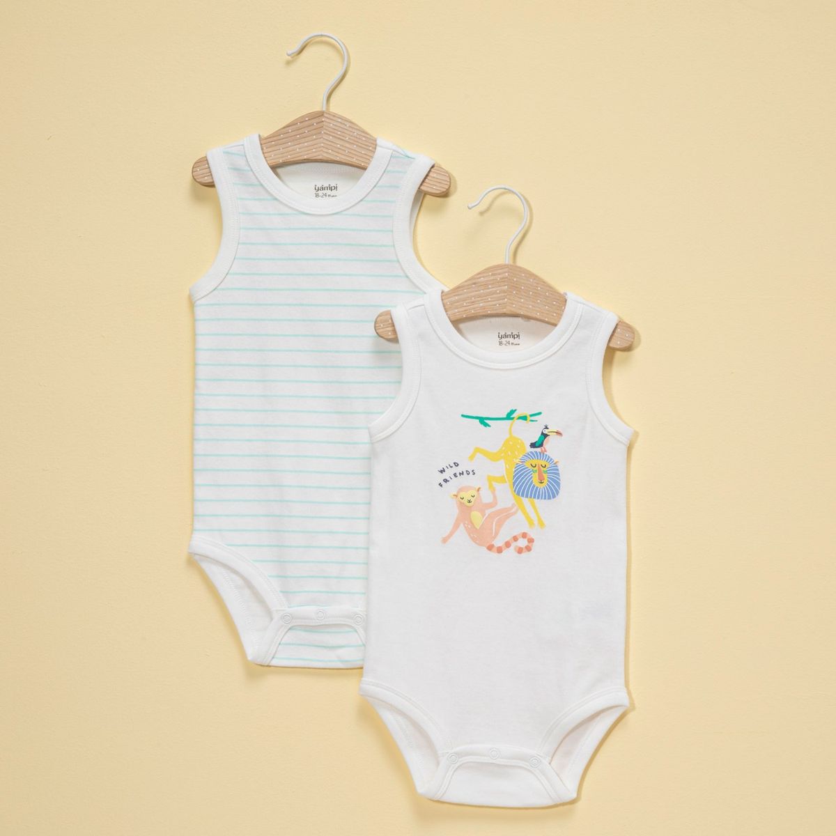 YAMP - Body Bebé Niño Pack X2 Algodón Yamp