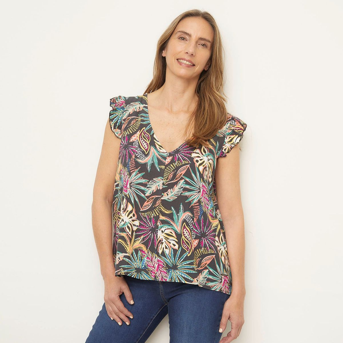 NEWPORT - Blusa Manga Corta Casual Newport