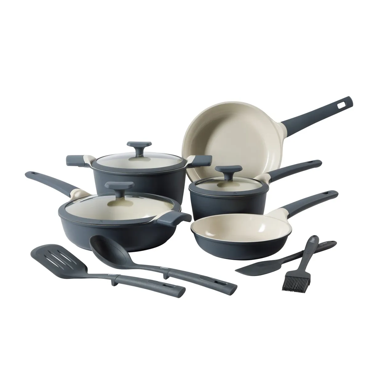 OSTER - Juego de Ollas 12 Piezas Cerámica