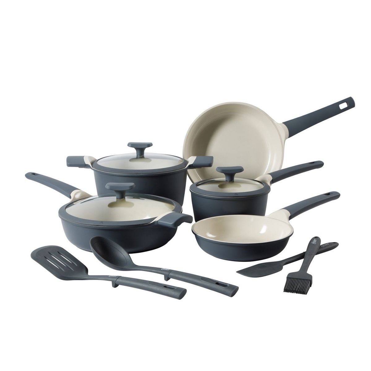 OSTER - Juego de Ollas 12 Piezas Cerámica