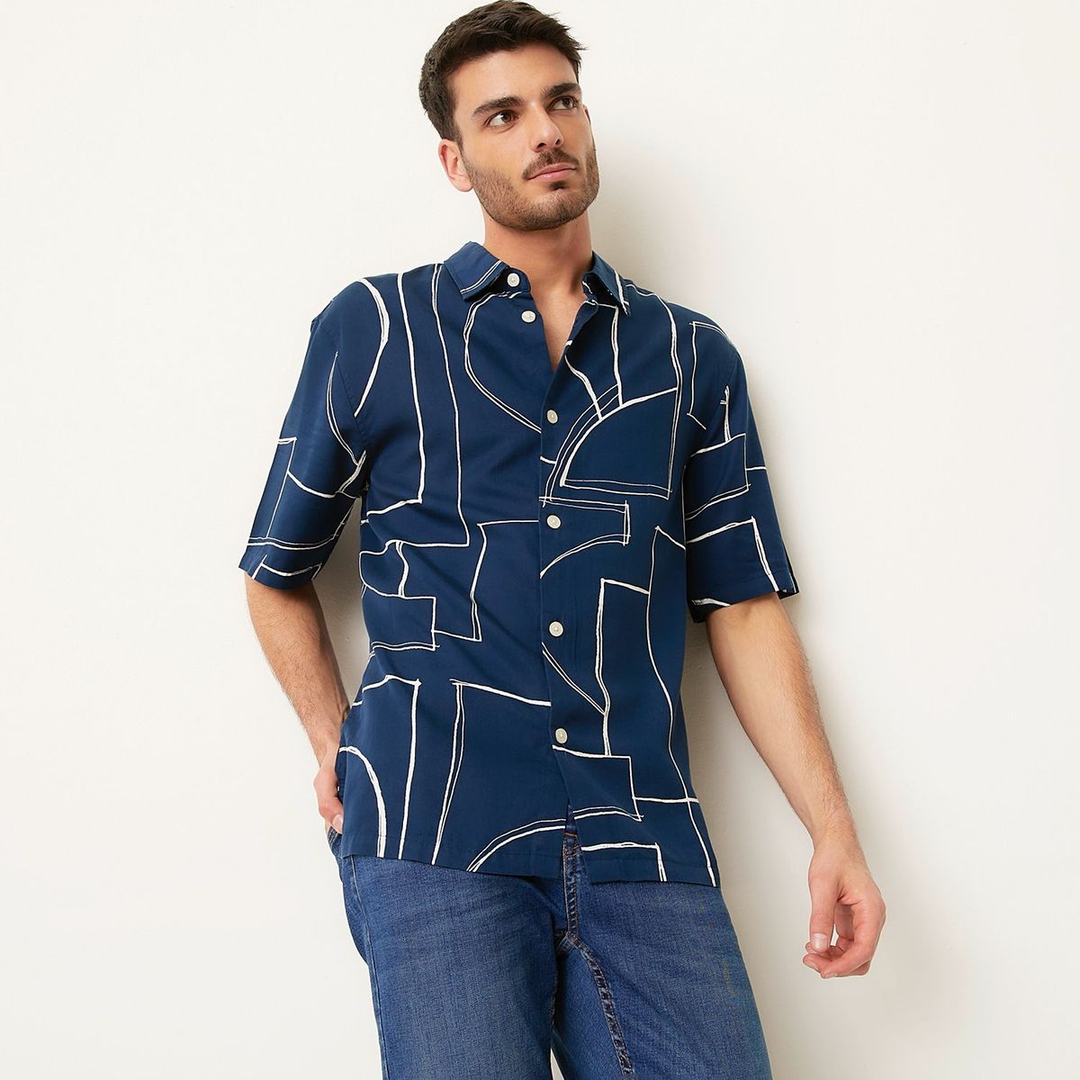 BASEMENT - Camisa Casual Hombre Basement