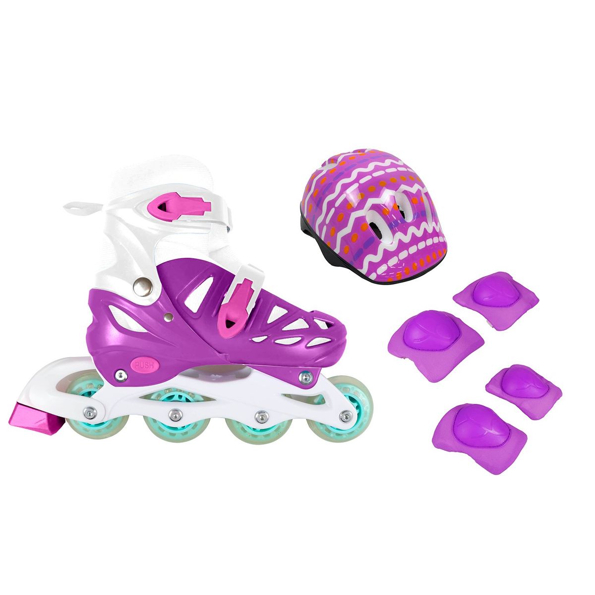 SCOOP - Set Patines Ajustable En Línea Con Kit Protección Scoop