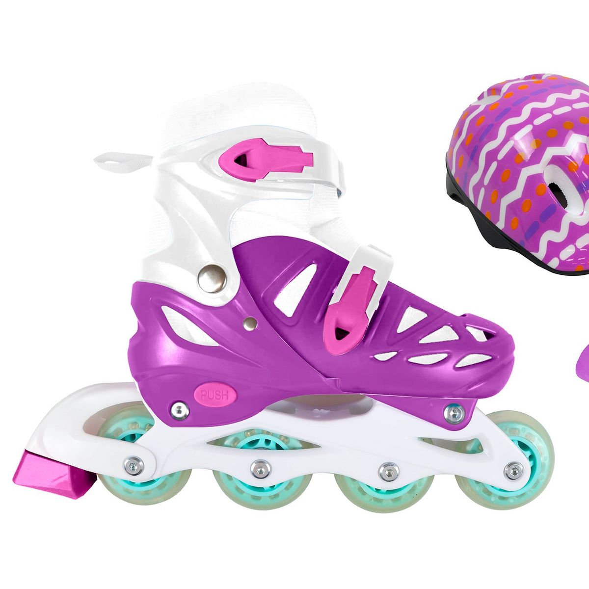 SCOOP - Set Patines Ajustable En Línea Con Kit Protección Scoop