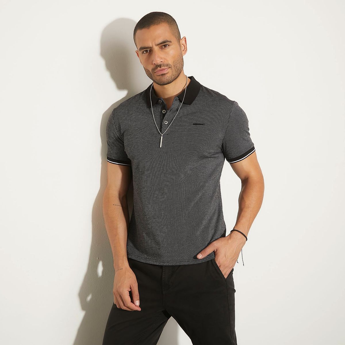 MOSSIMO - Polo Manga Corta 100% Algodón Hombre Mossimo