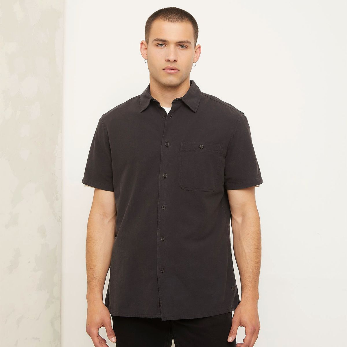 DENIMLAB - Camisa Manga Corta 100% Algodón Hombre Denimlab