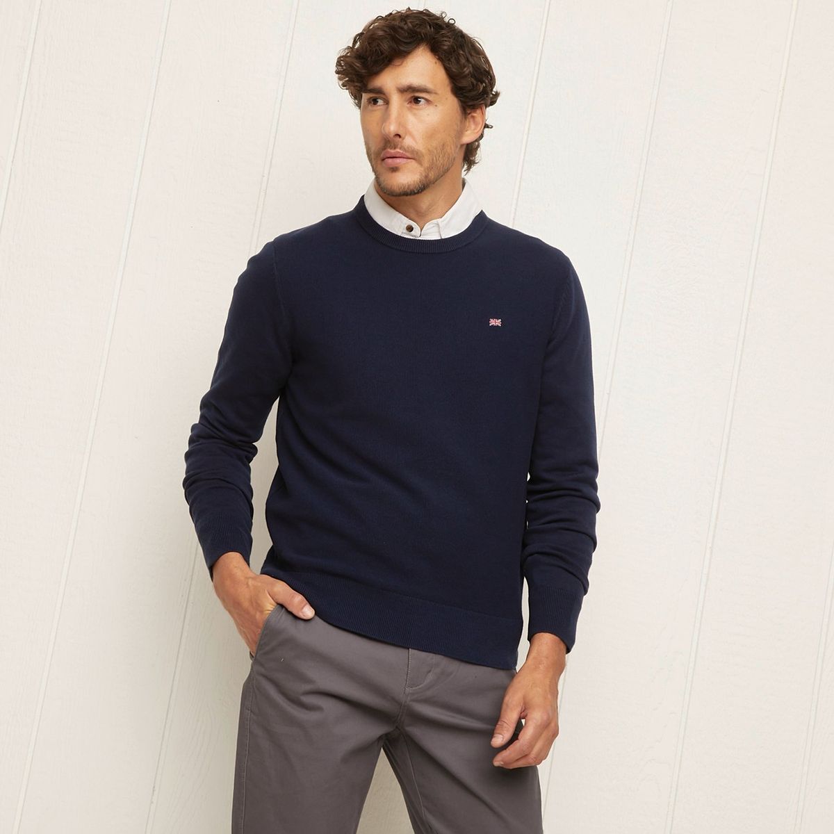 UNIVERSITY CLUB - Chompa University Club Cuello Redondo Algodón Hombre