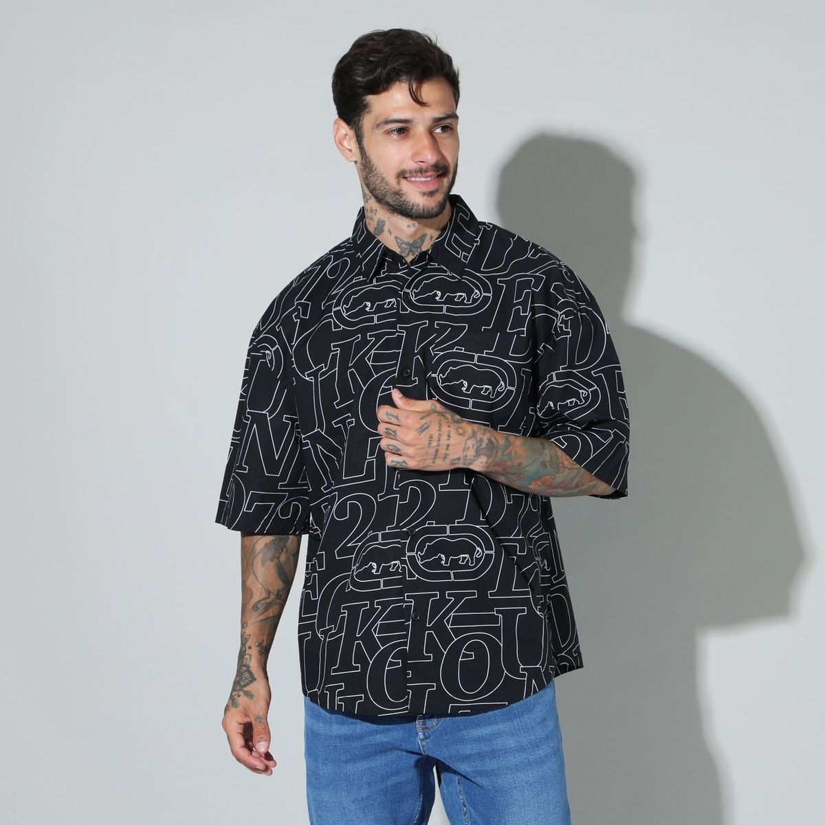 ECKO - Camisa Manga Corta Hombre Ecko