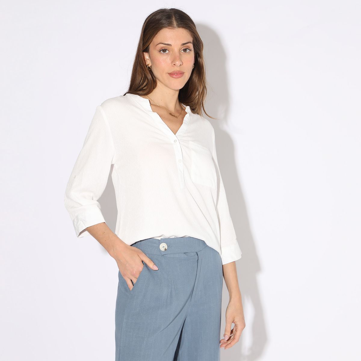 UNIVERSITY CLUB - Blusa University Club Manga 3/4 Casual