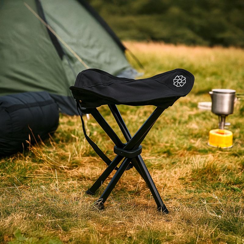 SCOOP - Silla De Camping Negra Scoop