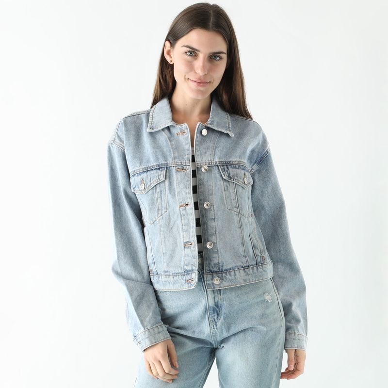 SYBILLA - Casaca Denim Mujer Sybilla