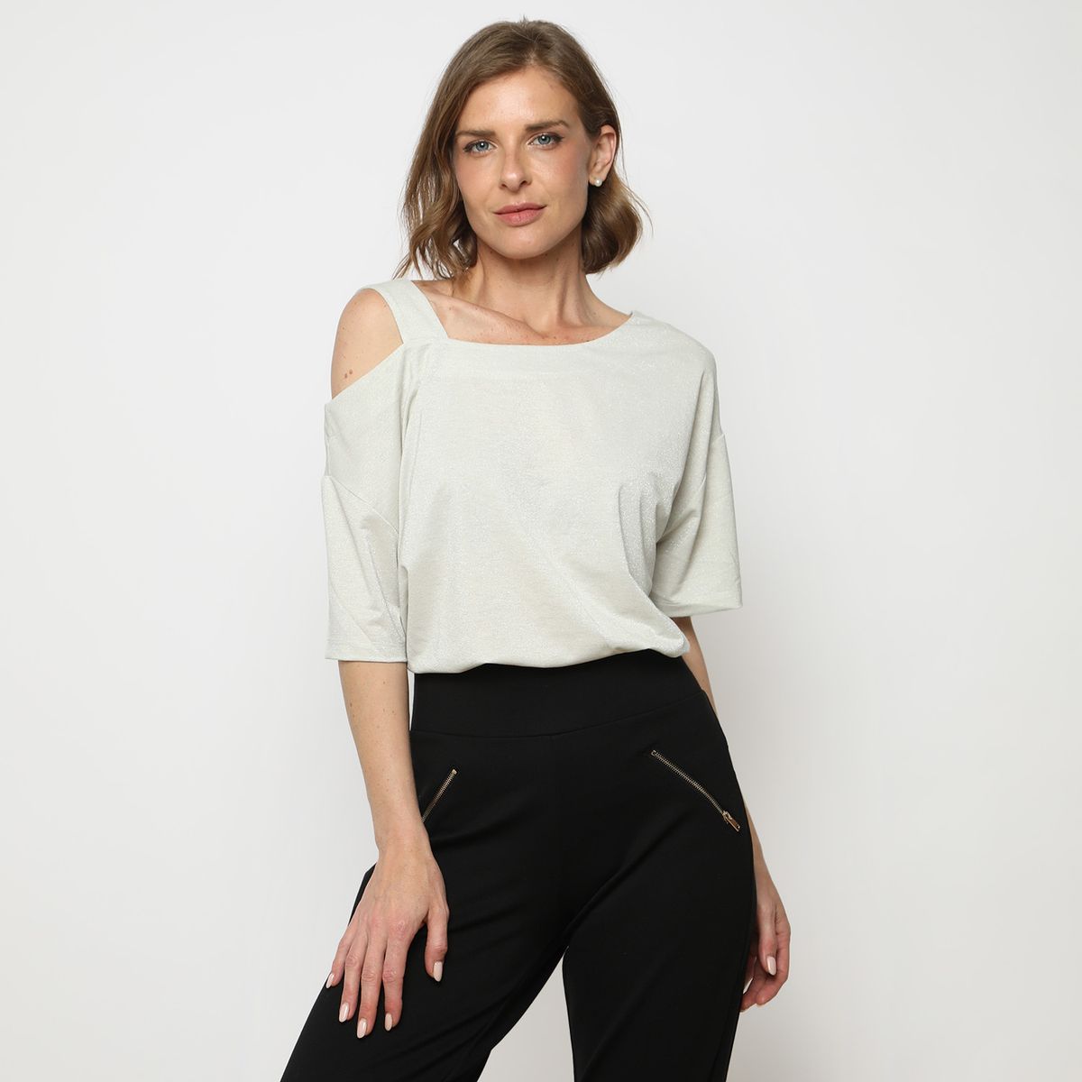 STEFANO COCCI - Polo Stefano Cocci Manga Corta Con Hombro Descubierto