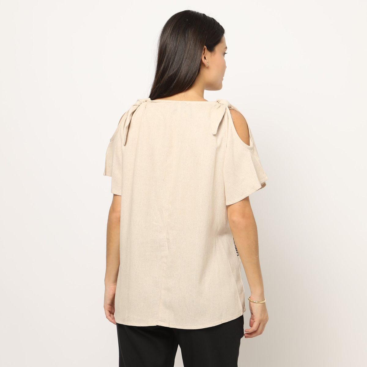 STEFANO COCCI - Blusa Manga Corta Lino Mujer Stefano Cocci