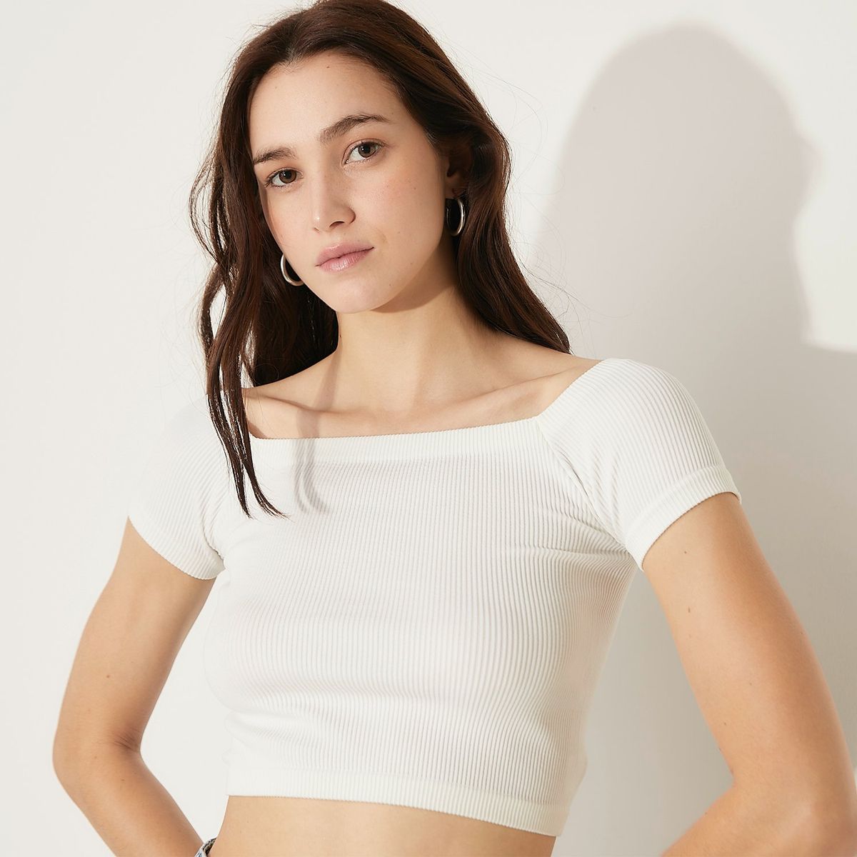 SYBILLA - Top Manga Corta Casual Mujer Sybilla