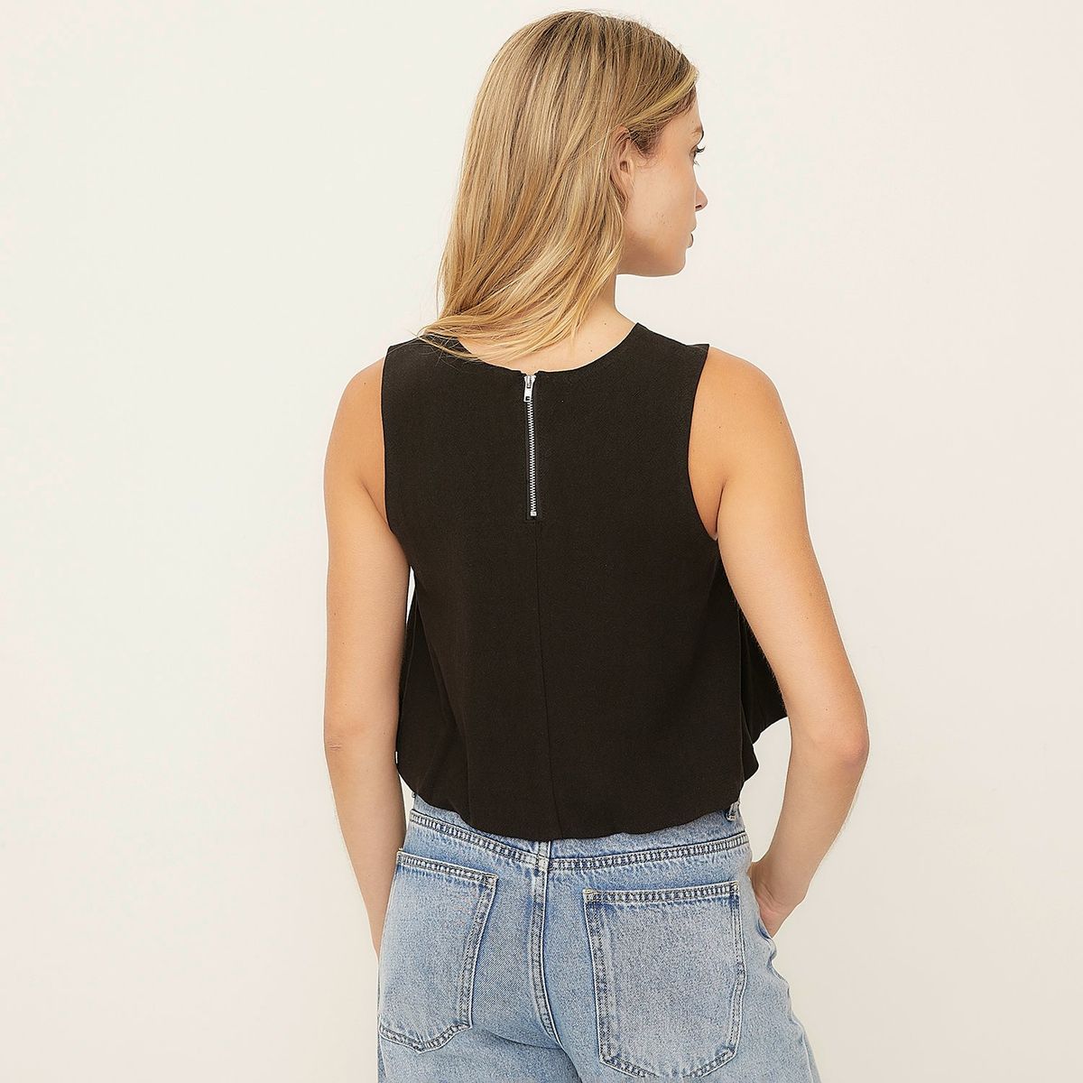 SYBILLA - Blusa Sin Mangas Casual Mujer Sybilla