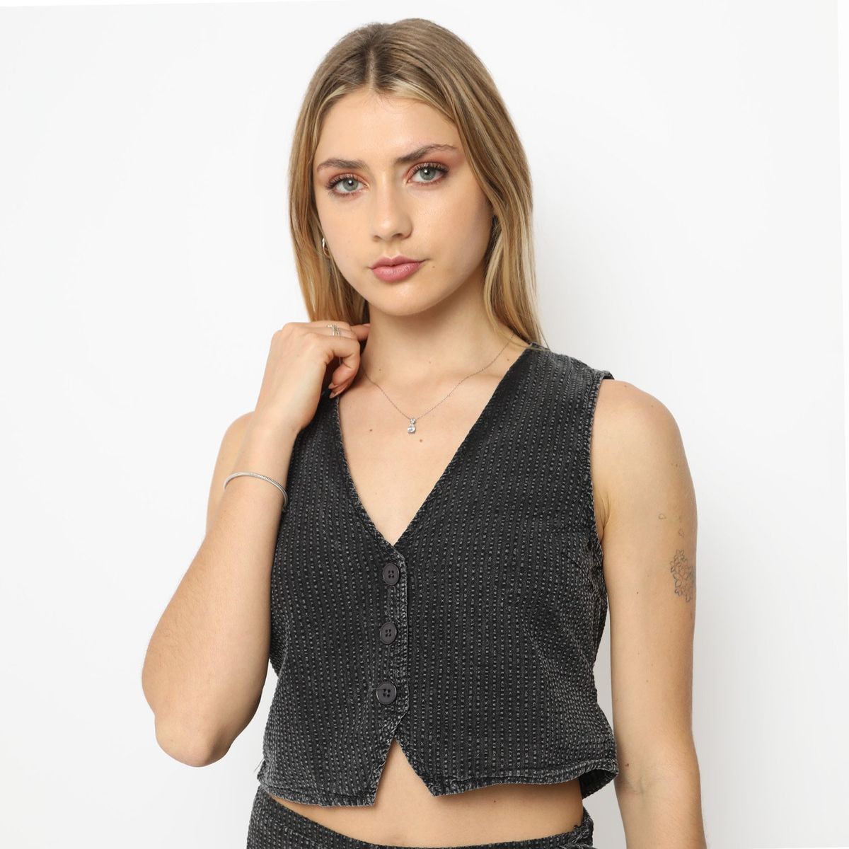 DENIMLAB - Blusa Manga Corta 100% Algodón Mujer Denimlab