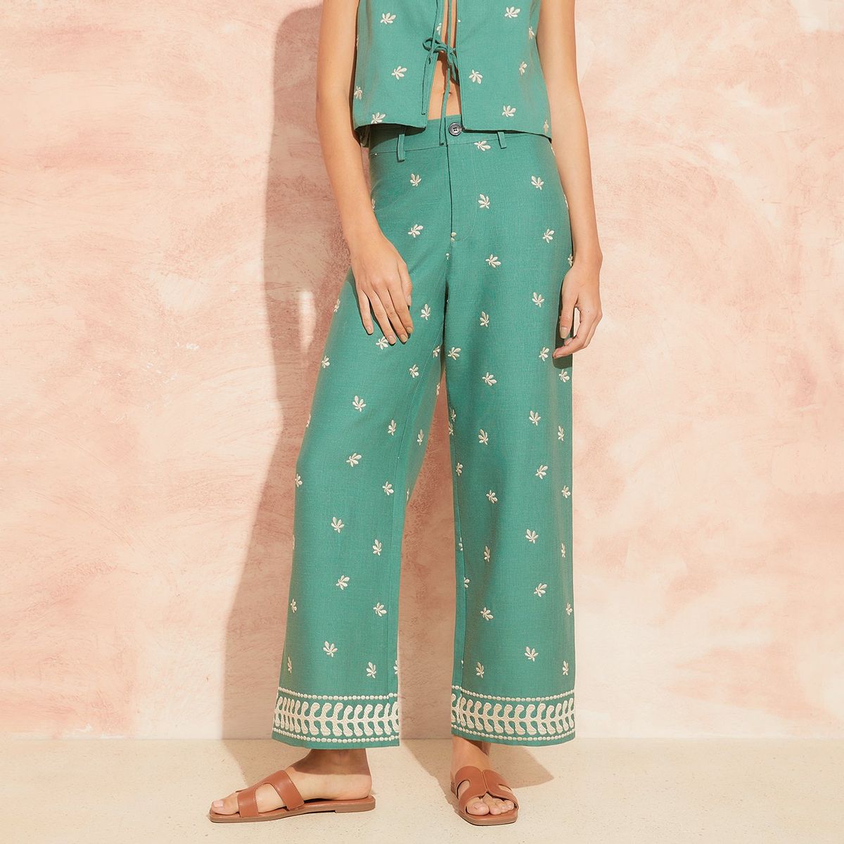 BASEMENT - Pantalón Basement Mujer Tiro Medio 