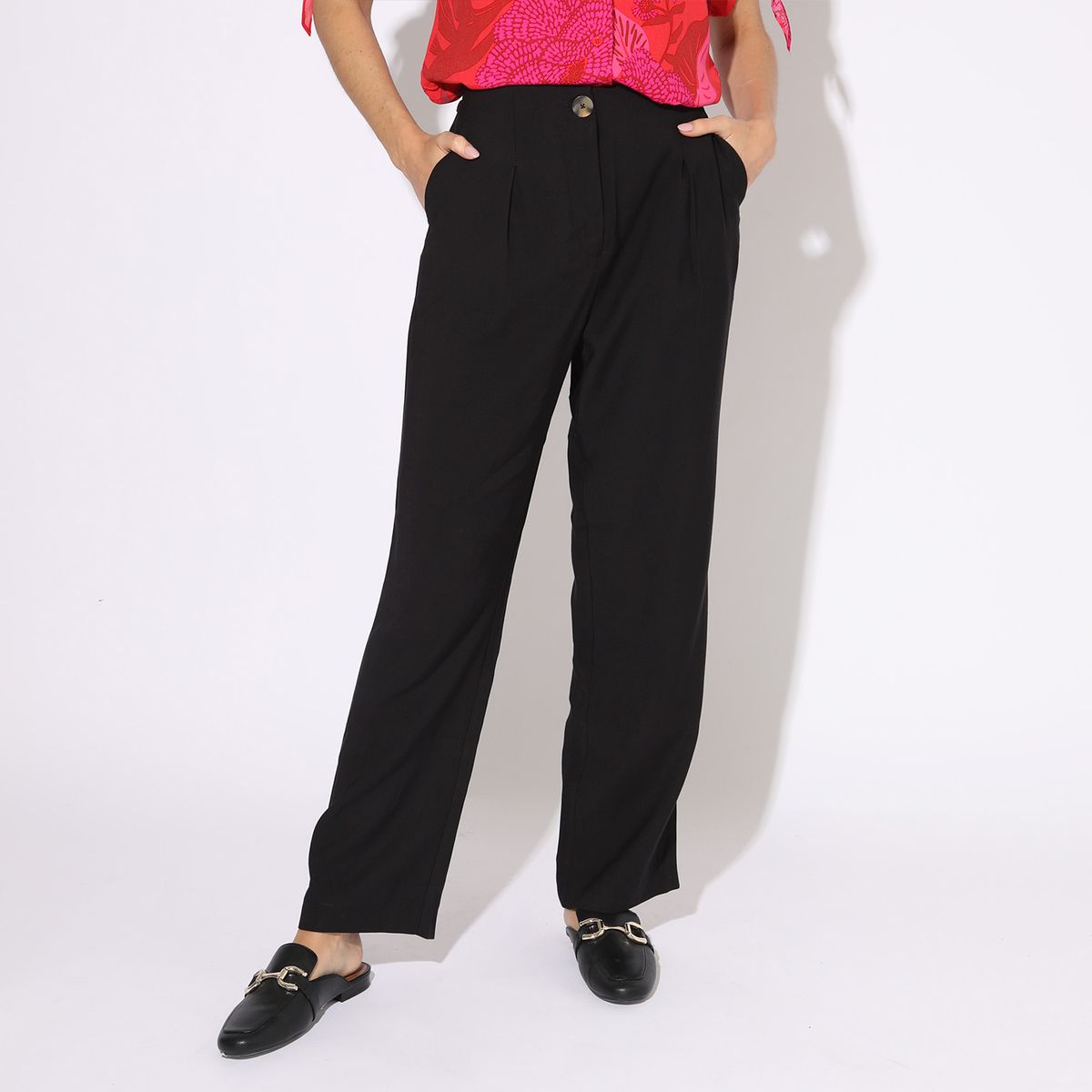 BASEMENT - Pantalón Basement Mujer Tiro Medio Casual