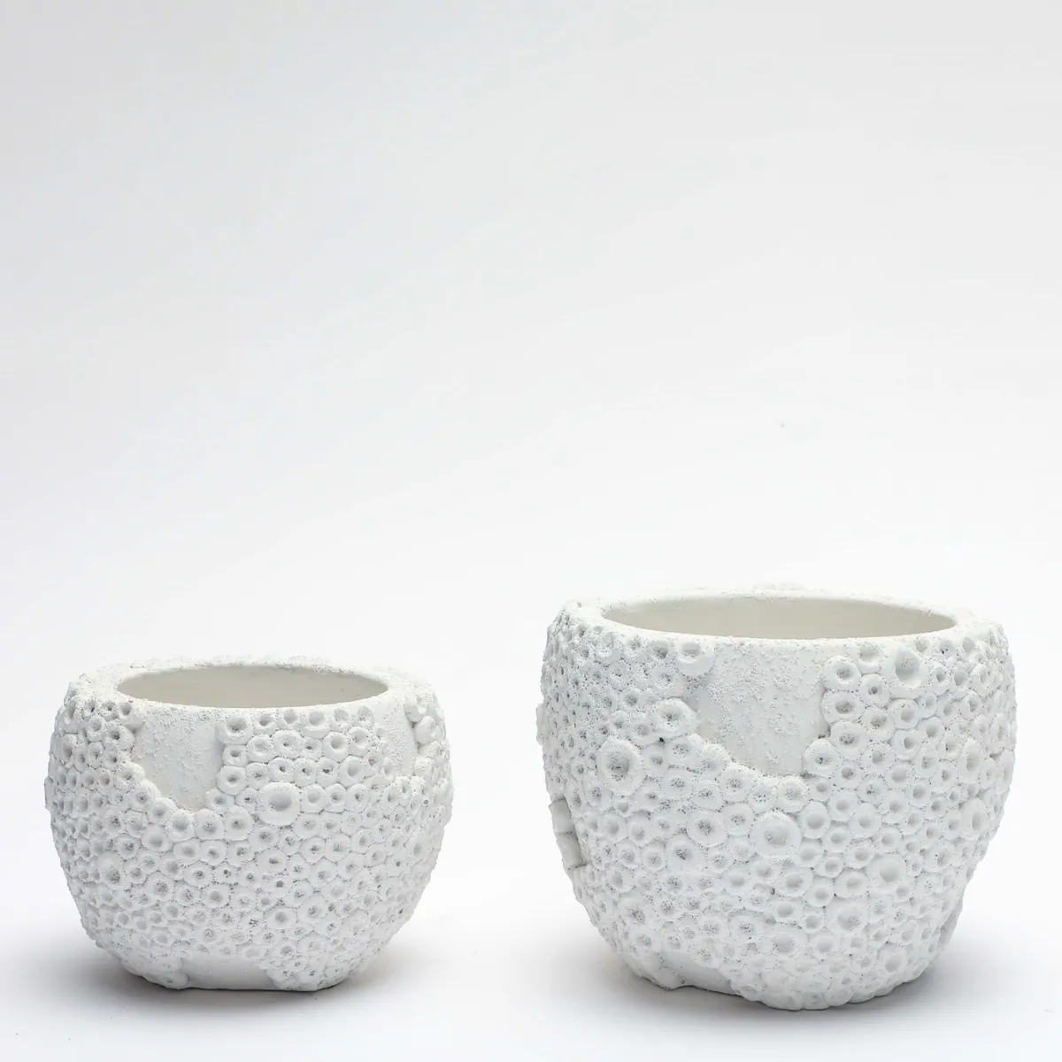 BASEMENT HOME - Maceta Coral Blanca 17x17x13cm