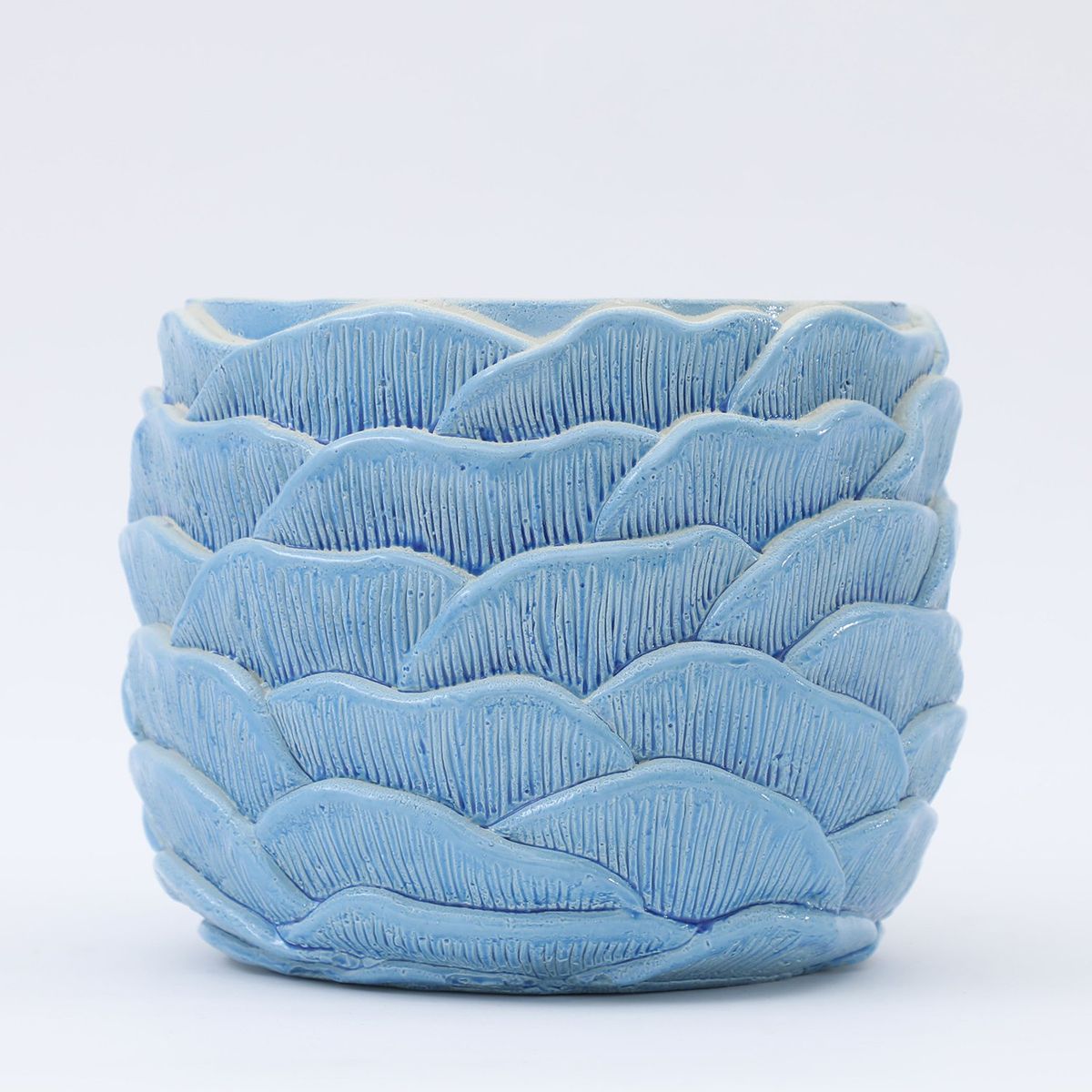 BASEMENT HOME - Maceta Alga Azul 16.5x16.5x13cm