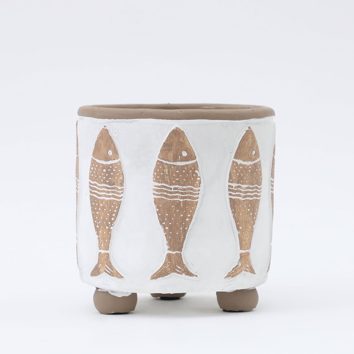 BASEMENT HOME - Maceta Peces Marron 14.5x14.5x15cm