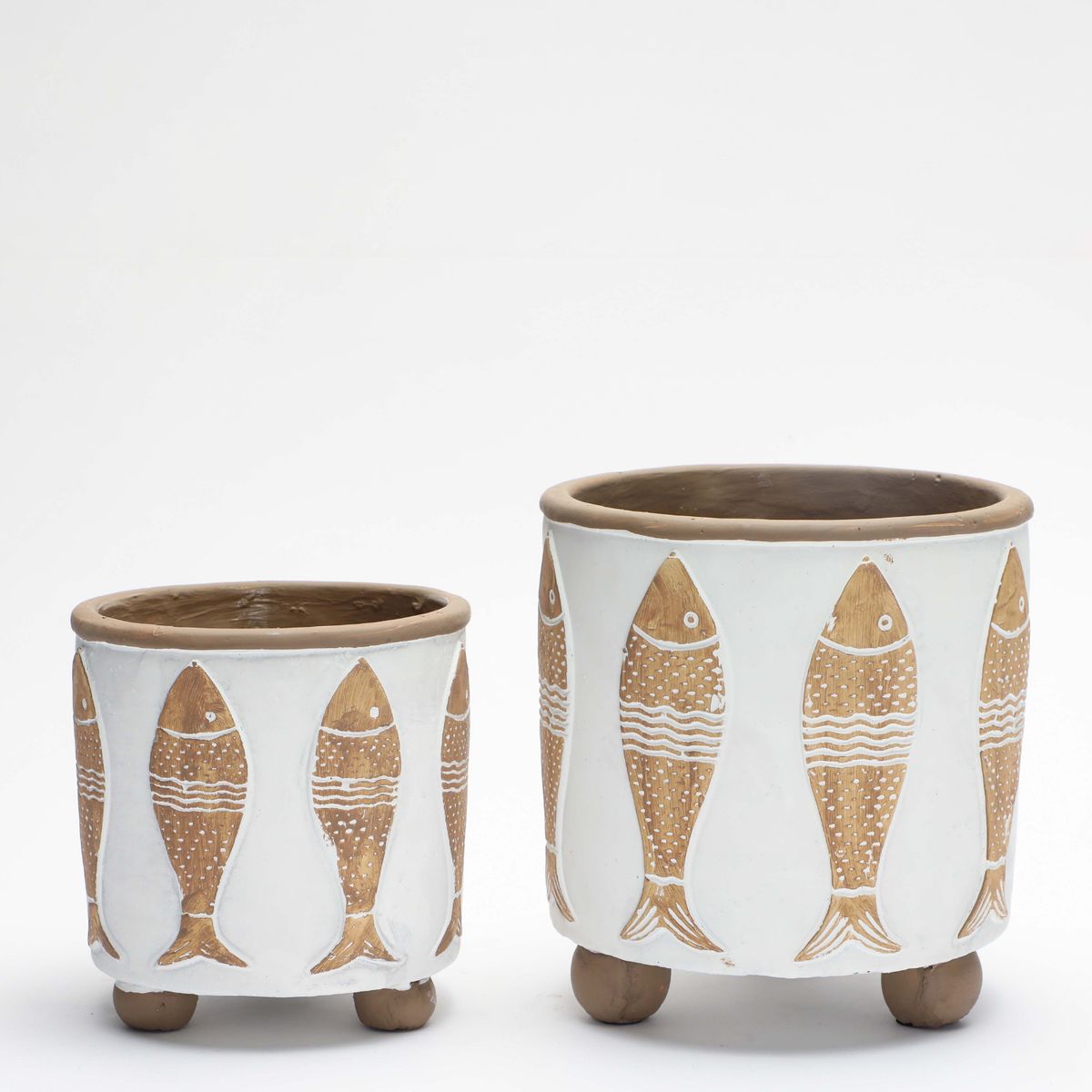 BASEMENT HOME - Maceta Peces Marron 14.5x14.5x15cm