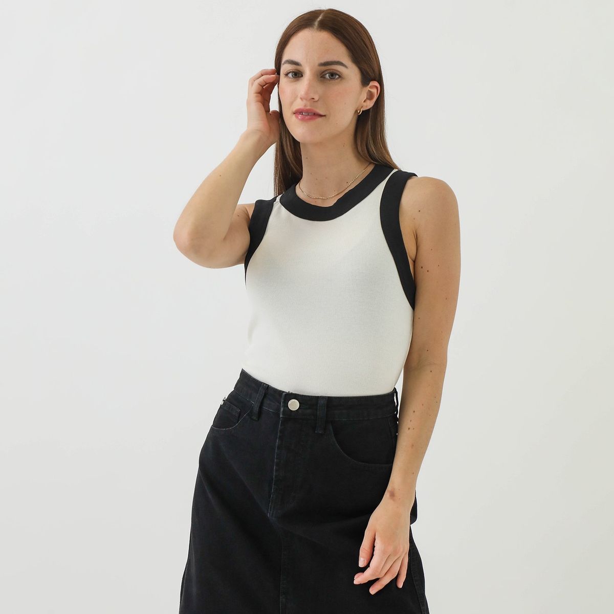 BASEMENT - Polo Basement Sin Mangas Algodón Orgánico Mujer