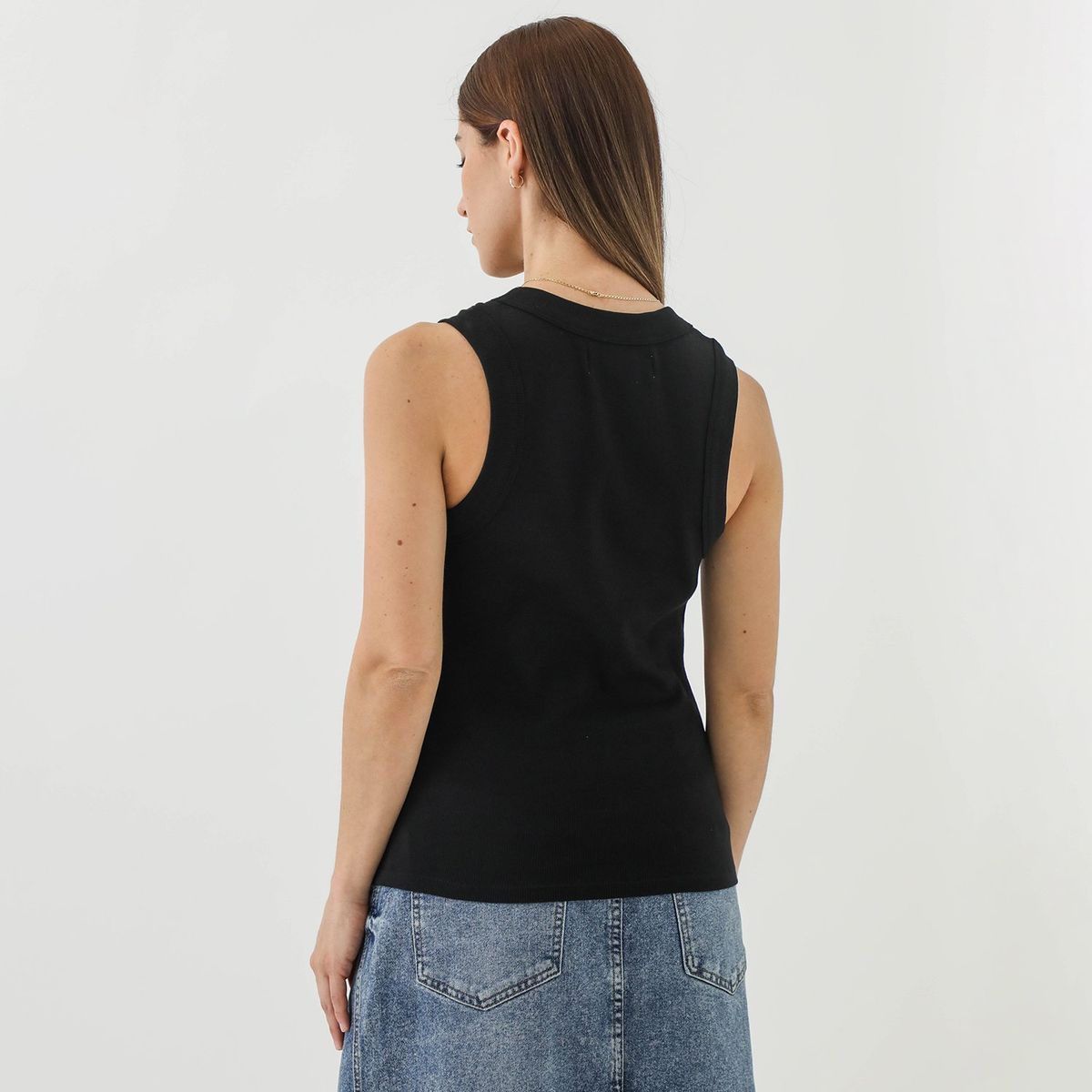 BASEMENT - Polo Basement Sin Mangas Algodón Orgánico Mujer