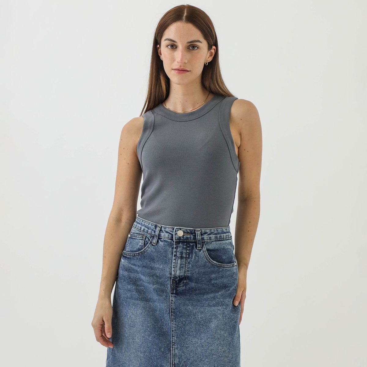 BASEMENT - Polo Basement Sin Mangas Algodón Orgánico Mujer