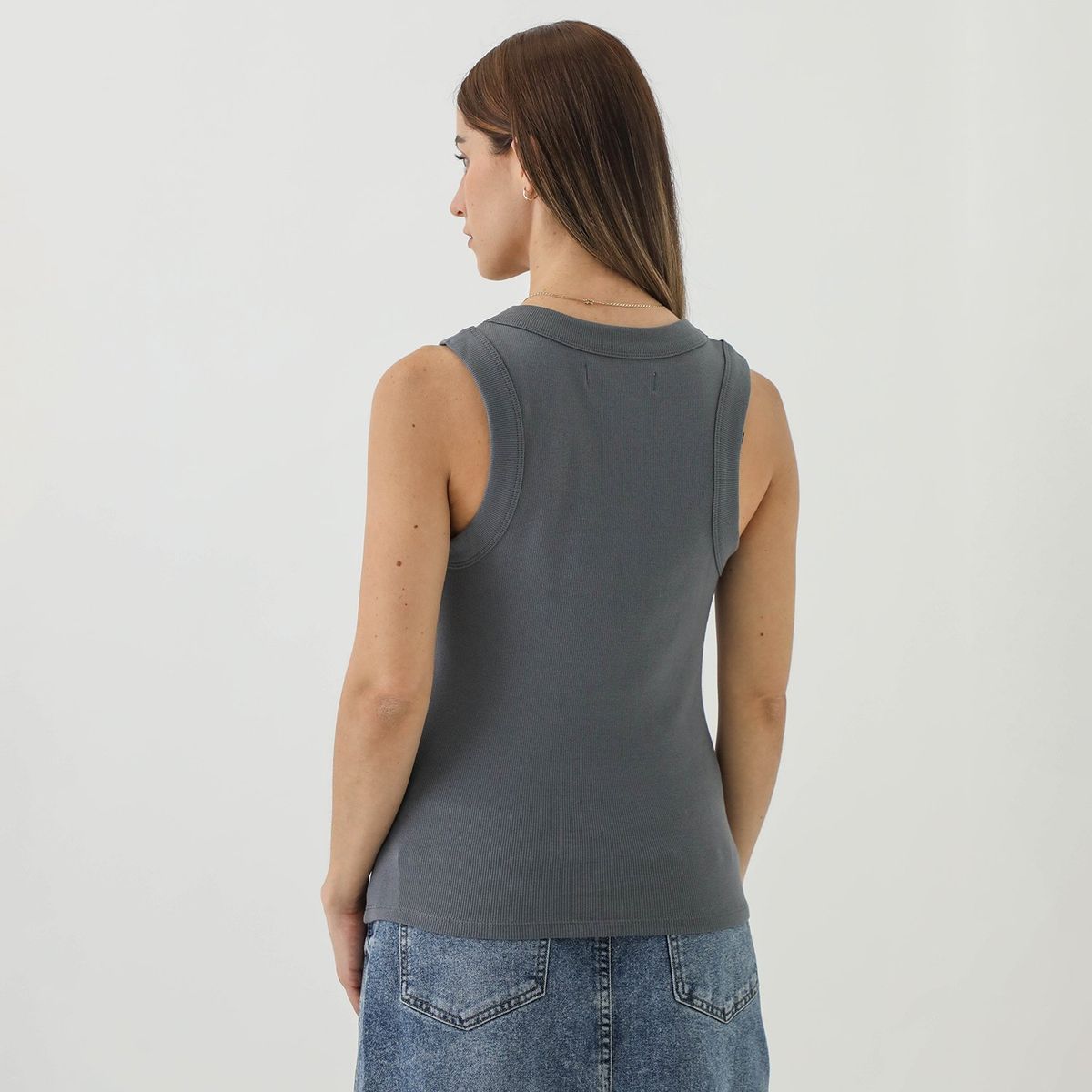 BASEMENT - Polo Basement Sin Mangas Algodón Orgánico Mujer