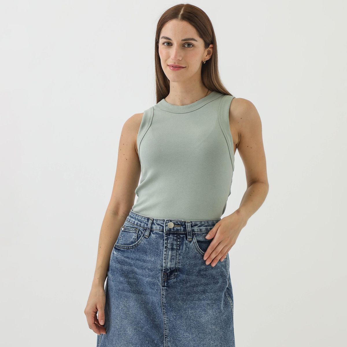BASEMENT - Polo Basement Sin Mangas Algodón Orgánico Mujer