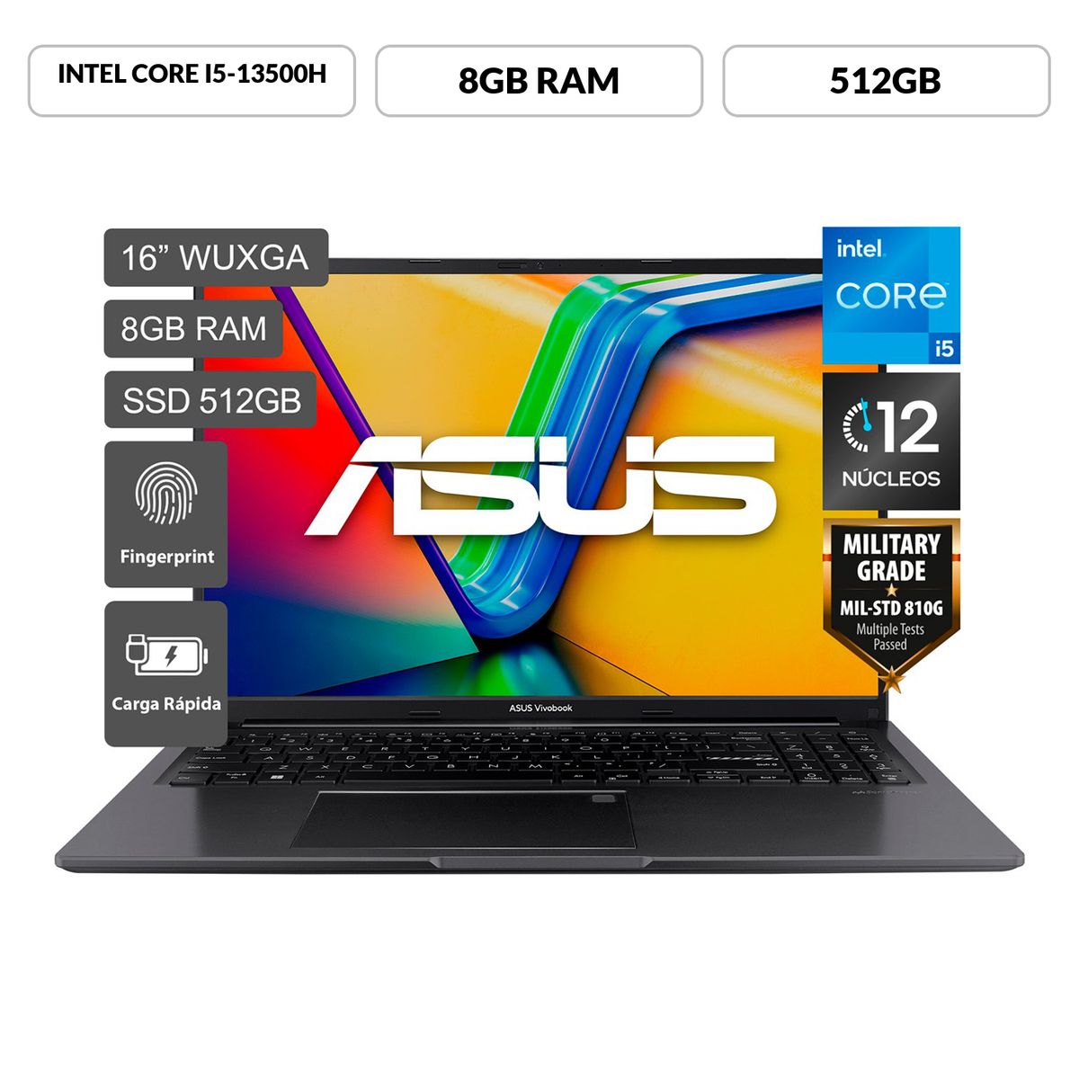 ASUS - Laptop Asus Vivobook 16" I5 13°Gen 8Gb Ram