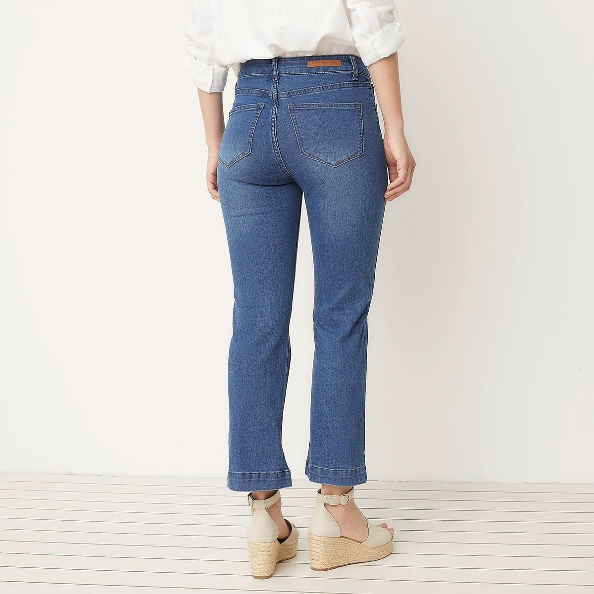 ELLE - Jean Straight Tiro Alto Mujer Elle