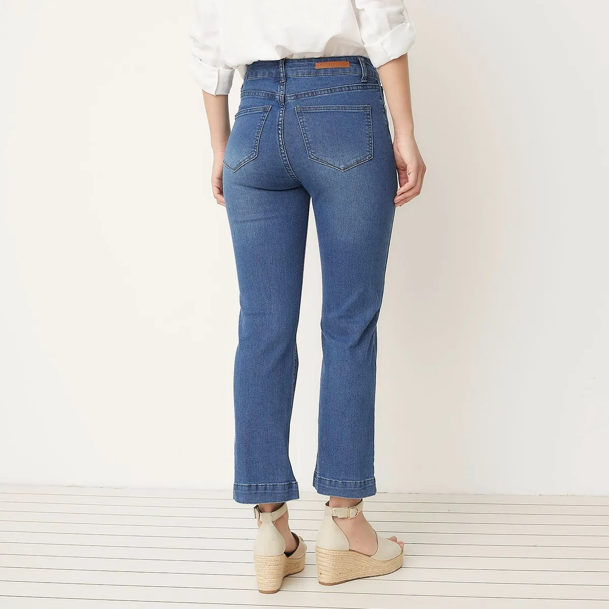 ELLE - Jean Straight Tiro Alto Mujer Elle