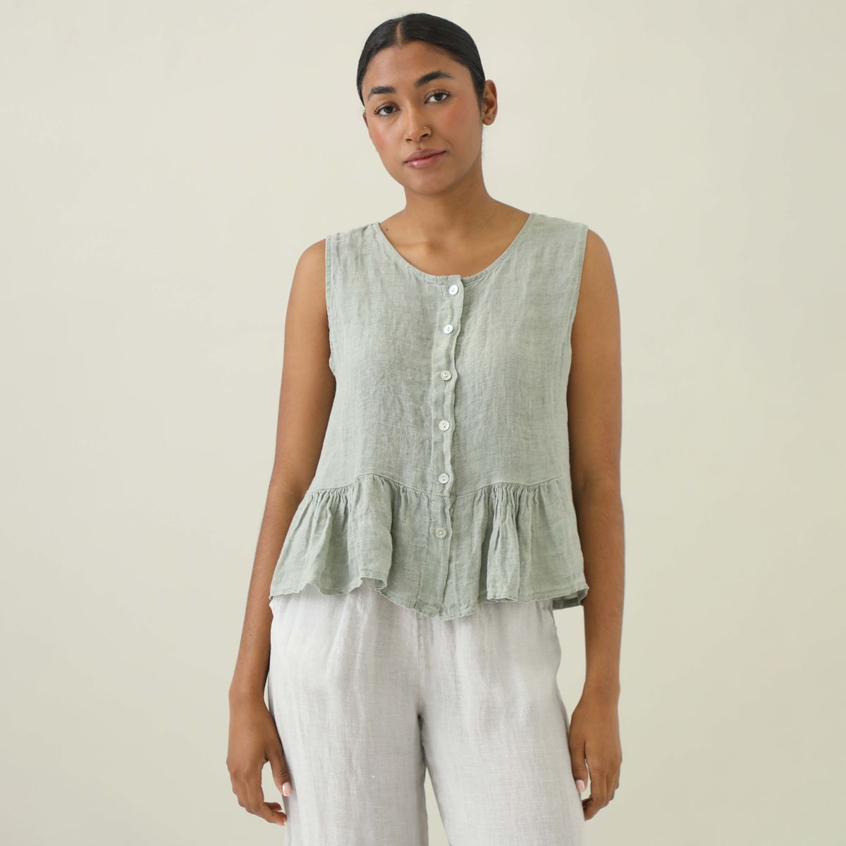 BASEMENT - Blusa 100% Lino Mujer Basement