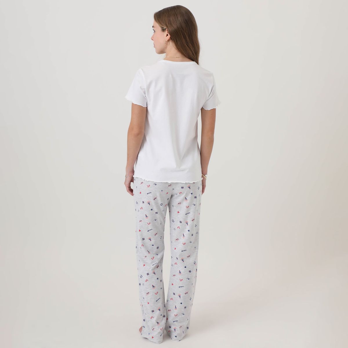 SYBILLA - Pijama Sybilla Mujer Manga Corta Algodón Estampado