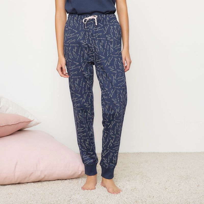 SYBILLA - Pantalón Pijama Sybilla Mujer Algodón Estampado