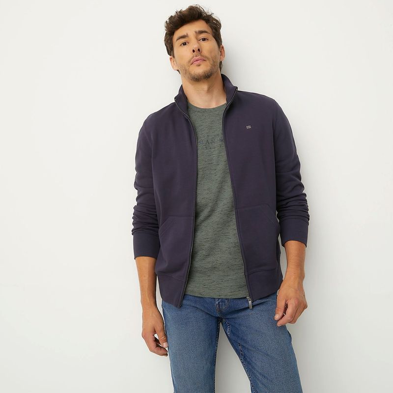 UNIVERSITY CLUB - Polera University Club Full Zipper Algodón Hombre 