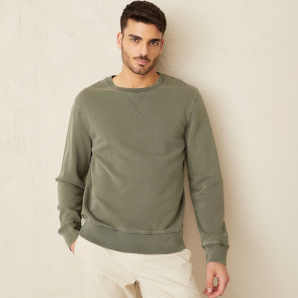 BASEMENT - Polera Basement Hombre Manga Larga Algodón