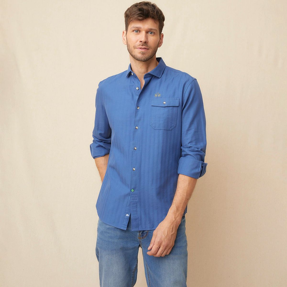 LA MARTINA - Camisa Manga Larga 100% Algodón Hombre La Martina 