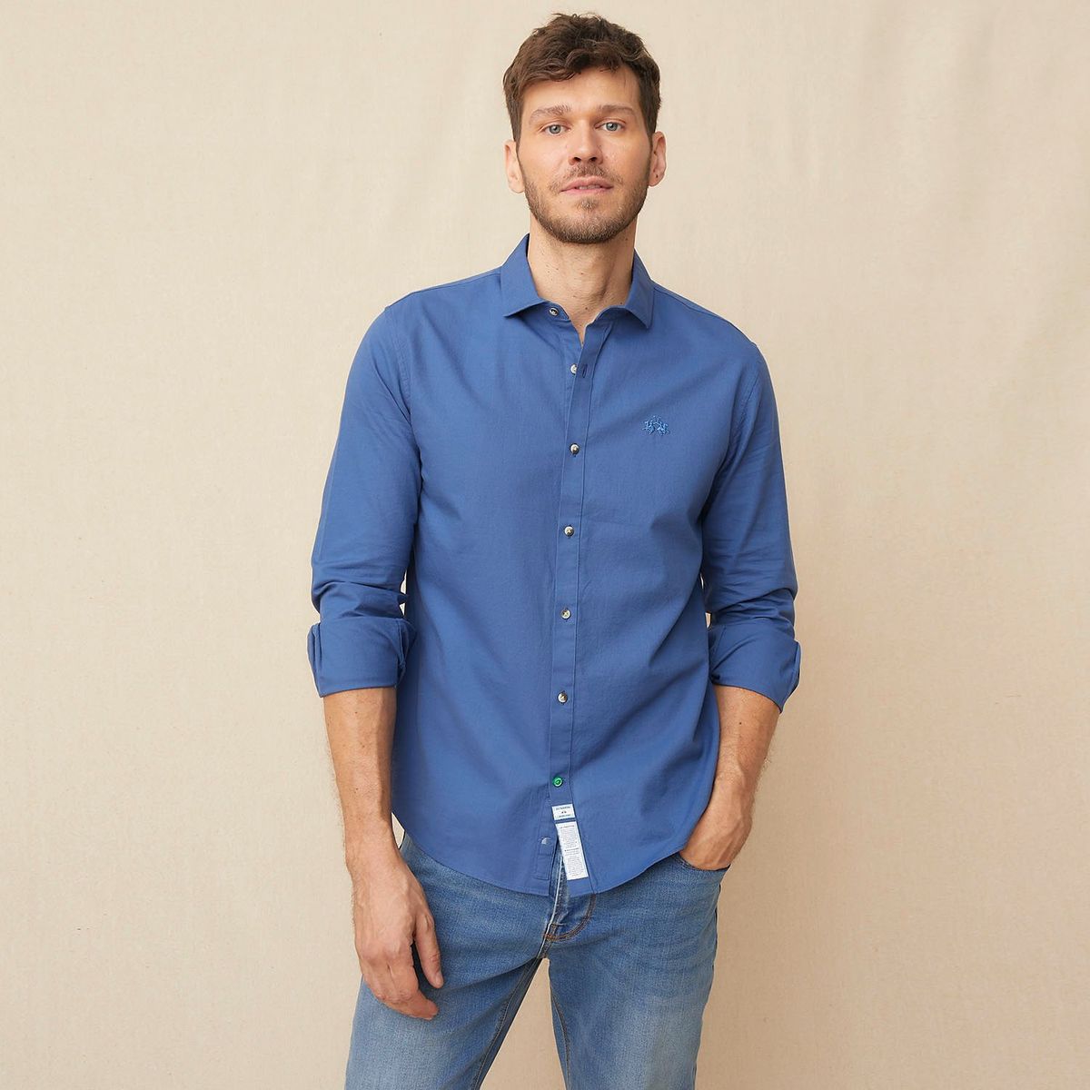 LA MARTINA - Camisa Manga Larga 100% Algodón Hombre La Martina 