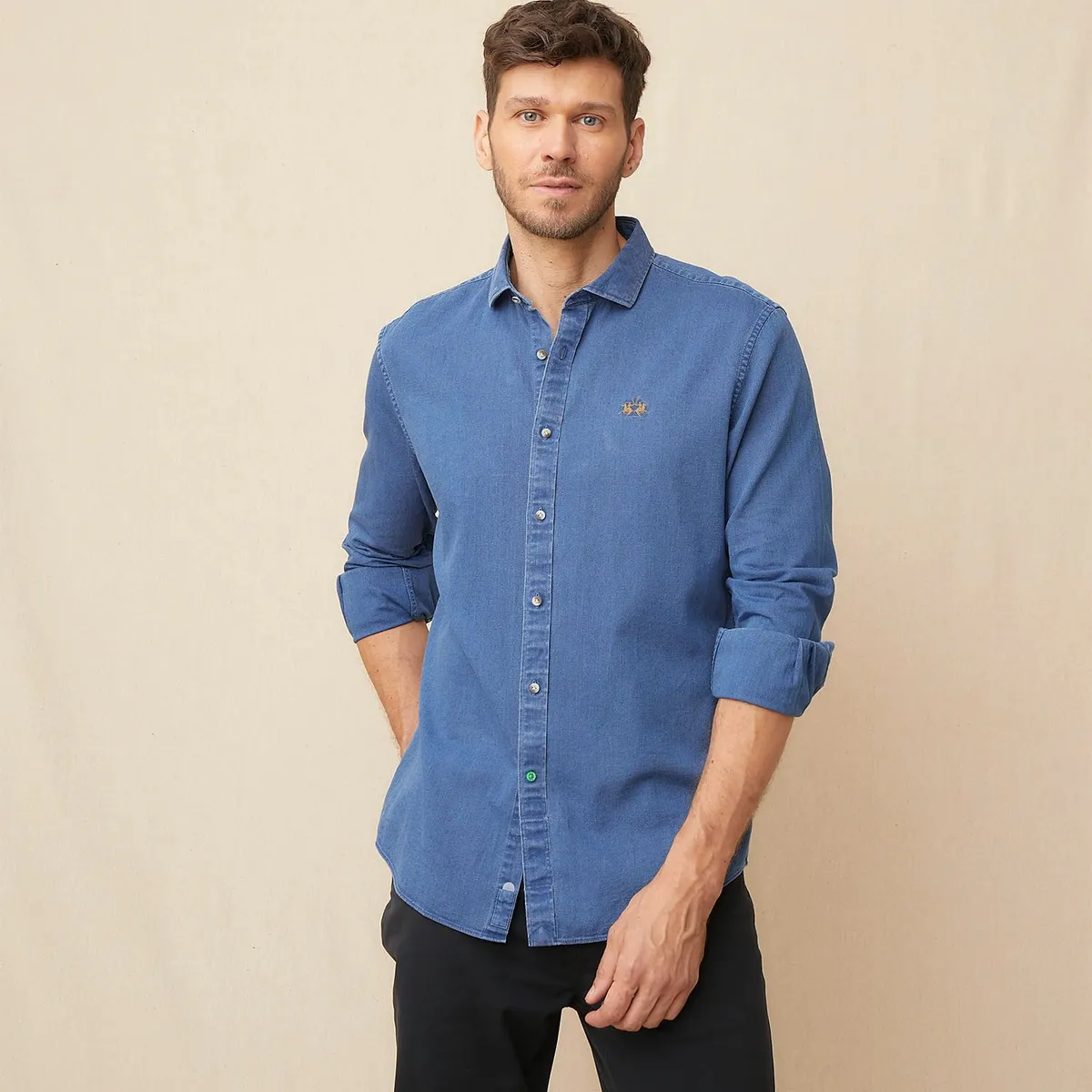 LA MARTINA - Camisa Manga Larga 100% Algodón Hombre La Martina 