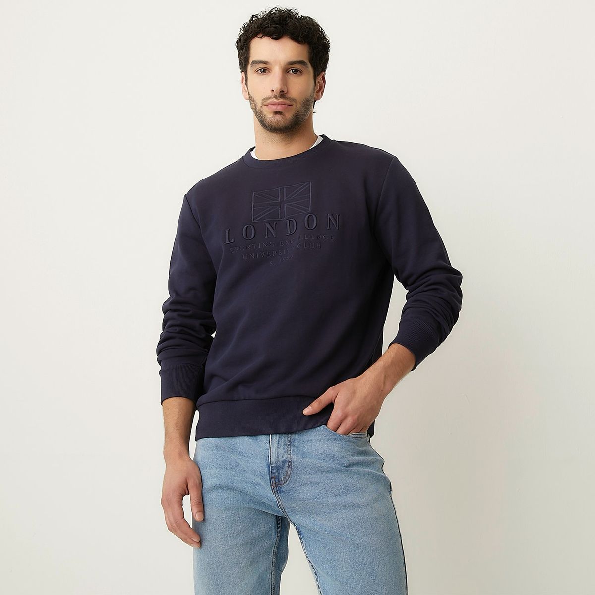 UNIVERSITY CLUB - Polera University Club Manga Larga Algodón Hombre Diseño London 